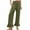 Army Green, variant on Wide Leg Pants for Women Elastic High Waisted Ruffle Hem Solid Color Work Trousers Tummy Control Straight Long Pants Orange