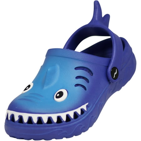 

NORTY Toddler Boys Comfort Clogs Male Ankle Strap Sandals Blue Shark