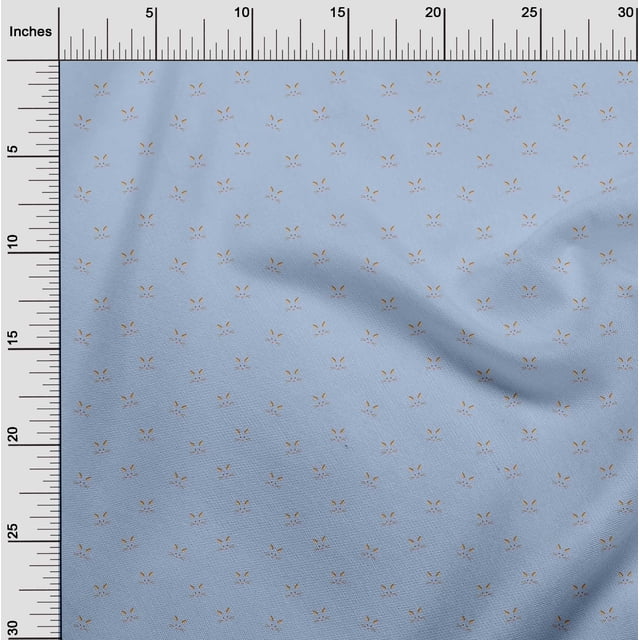 oneOone Popeline de Coton Tissu Imprimé Animal Visage de Chat BTY 56 Pouces de Large