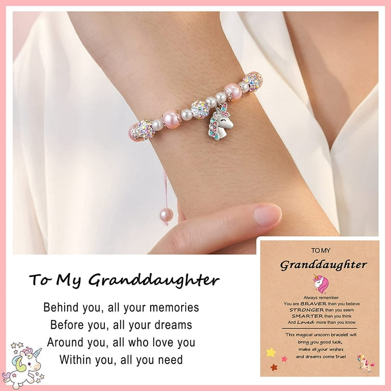 Granddaughter Gifts, Unicorns Jewelry Gifts For Little Girls Jewelry Ages  6-8 8-12 10-12 Year Old Girl Gifts Girls' Christmas Valentines Day Gifts  For
