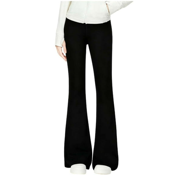 OGLCCG Girls Flare Leggings Kids High Waisted Athletic Bell Bottom Solid Color Stretch Dance Yoga Flared Pants with Pockets 4-15 Years