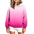 thumbnail image 5 of Otntypg Ombre Hoodies for Girls Lightweight Casual Fall Long Sleeve Tie Dye Gradient Color Printed Hooded Pullover Tops Trendy Oversized Basic Atheltic Sweatshirts, 5 of 6