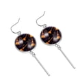 thumbnail image 2 of Halloween Broom Elegant Earring Set with Dazzling Patterns and Stylish Pendants, 2 of 5
