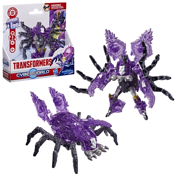 Transformers Toys CYBERWORLD Airachnid Armored Cyber Changers Action Figure, 6