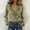 01 Army Green, variant on Womens Dressy Casual Blouses 3/4 Sleeve V Neck Ruffle Tops Business Ladies Summer Trendy Fashion Work Shirt