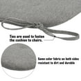 thumbnail image 3 of Chair Cushion with Ties for Dining Chairs, Memory Foam Non Slip Kitchen Chair Pad, Black, Set of 2, 3 of 10