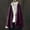 Wine, variant on Warm Hooded Long Cardigan Sweaters for Women Lounge Solid Color Irregular Hem Winter Coats Oversized Long Sleeve Button Down Hoodies with Cats Ears
