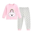 thumbnail image 2 of ZOYOEN Toddler Girls Outfits Set- Soft Cotton Cute Casual Long Sleeve T Shirts and Pants Kids Fall Winter Clothes Pink Size 3 T, 2 of 6