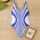 thumbnail image 5 of Conjunto de Bikini de Cintura Alta para las Mujeres Color Bloque Moda Correas de Hombro sin Espalda Traje de Baño, Traje de Baño Sexy de Corte Alto, 5 of 5