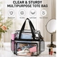 thumbnail image 5 of 1PC Clear PVC Tote Bag, Transparent Security Compliant Shoulder Bag for Work, Sports Games, Gym & Concert Events, 5 of 5