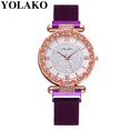 thumbnail image 1 of On Sale! Mothers Day Gift for Grilfriend Womens Watches YOLAKO Sleek Minimalist Calendar Stainless Steel Mesh Belt Ladies Quartz Watch,multicolor Buy 2 Save 10%, 1 of 2