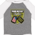 thumbnail image 4 of Inktastic Proud Military Nephew Boys Long Sleeve Baby Bodysuit, 4 of 5
