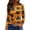 Orange #67, variant on DORKASM Women's Halloween Shirts Round Neck Spooky Trendy Sweatshirt Long Sleeve Skeleton Funny Print 2026 Pullover Ghost Graphic Vacation Fashion Tops Yellow L