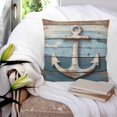 thumbnail image 3 of Pillow Covers 16x16 Set of 2, Vintage Anchor Throw Pillow Covers Decorative Couch Cushion Cover, Retro Farmhouse Nautical Wooden Microfiber Soft Square Pillowcases for Bedroom Living Room Sofa, 3 of 7