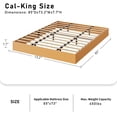 thumbnail image 4 of Cal-King Size Wood Platform Bed Modern Minimalist Frame with Wood Slats, Floor-Standing No Box Spring Needed, Noise-Free Easy Assembly, 4 of 7