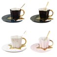 thumbnail image 1 of Paquete de 4 Tazas Y Platillos de para El Té , Juego de Posavasos de Taza de Café de Y Estrella, Taza de Café Y Baoblaze plato de café, 1 of 8