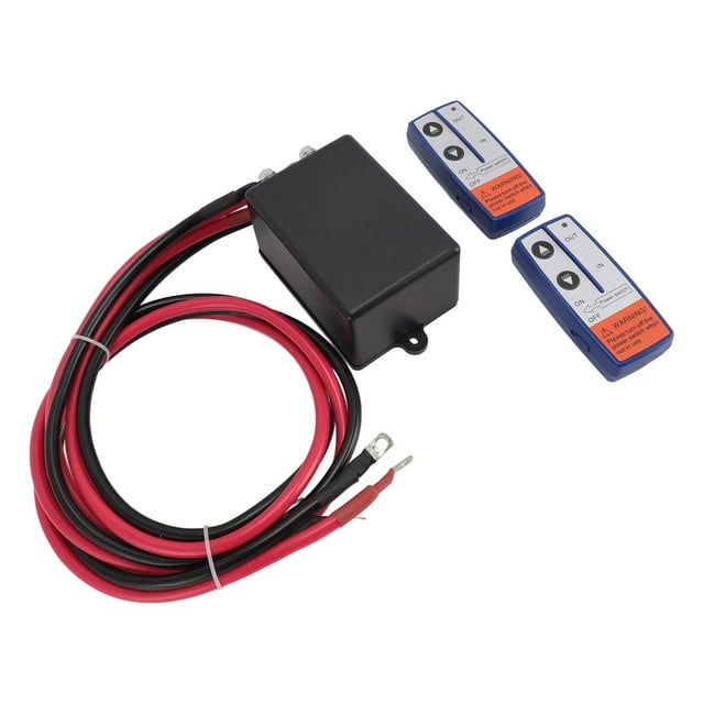 Relé De Cabrestante Eléctrico, 2 Controladores Remotos 250A 12V Caja De Control De Cabrestante Relé Diseño Impermeable Carcasa ABS Para Carrito De Golf Tractor De Jardín
