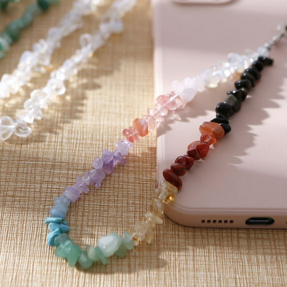 LITINKIMI Crystal Beaded Phone Wrist Strap 1Pack 7.9In Multi Colored
