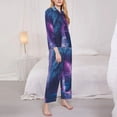 thumbnail image 3 of Fotbe Mystical White gorilla Jungle Pattern Long Sleeve Pajama Set for Women,Sleepwear Set,2-piece Loungewear Set,Soft PJs Comfy Nightwear with Pockets -Large, 3 of 7