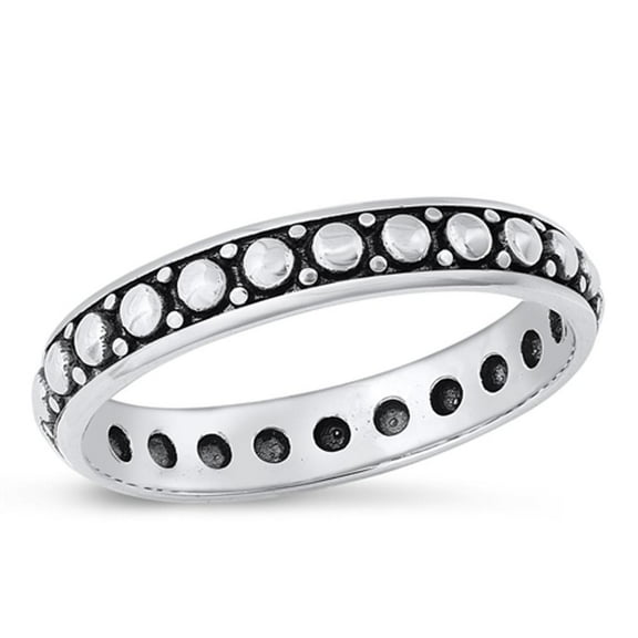 Fashion Stacking Ring .925 Sterling Silver Bali Style Band Jewelry Female Male Unisex Size 12