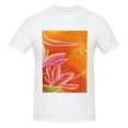 thumbnail image 4 of Bingfone Orange Flower Psychedelic Men'S Loose Fit Short-Sleeve Pocket T-Shirt, 4 of 7