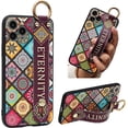 thumbnail image 1 of Compatible avec Étui iPhone 12 Pro max [6.7 Pouces] Étui de Protection Bracelet en Silicone avec Motif Ultra Mince Antichoc Couverture en Gel Doux Pare-Chocs pour iPhone12 Promax (Cercle), 1 of 5