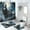 Pattern-4, variant on Wolf 4 Pieces Shower Curtain Set with Non-Slip Rug Watercolor Wildlife Animal Night Snowy Winter Bath Curtain for Bathroom Waterproof Fabric Bathroom Decor Set, 72x72 Inch