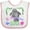 White and Pink, variant on Inktastic St. Augustine Florida Cute Swimming Manatee Boys or Girls Baby Bib