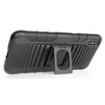 thumbnail image 3 of Case with Clip for iPhone Xs, Nakedcellphone Black Ring Grip Cover + Belt Hip Holster Stand [with Built-In Mounting Plate] for Apple iPhone X / Xs / 10 / 10s, 3 of 9