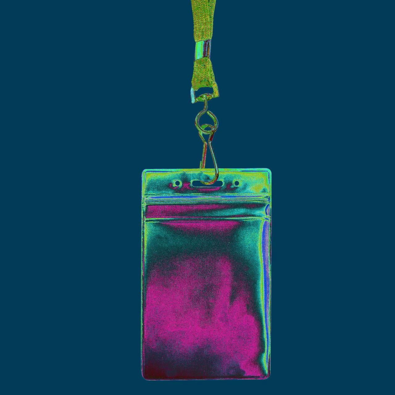 Advantus® Resealable Badge Holder & Deluxe 36" Lanyard with J-Hook, Vertical, 2⅝" x 3¾", 20/PK