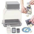thumbnail image 1 of Oleegame 1PC Evenly Sliced Garlic Slicer Multifunction Manual Garlic Cutter Onion Chopper Crusher Pressing With Stainless Food Cutter Vegetable Slicer Peeler Kitchen Tools Gray, 1 of 9