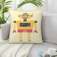 thumbnail image 6 of ZICANCN Decorative Throw Pillow Covers , Flat Cyborg Robot Couch Sofa Decorative Knit Pillow Covers for Living Room Farmhouse 24"x24", 6 of 8