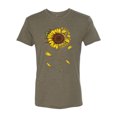 thumbnail image 2 of You Are My Sunshine Skull And Sunflower Inspirational/Christian Mens Premium Tri Blend T-Shirt, Military Green, Large, 2 of 3