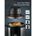 thumbnail image 4 of FOHERE Air Fryer Lid 7-in-1 for Instant Pot 6&8 Qt, Crisp Lid Touchscreen, Turn Your Pressure Cooker Into Air Fryer in Seconds, Accessories and Recipe Cookbook Included, 4 of 8
