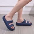 thumbnail image 2 of Litfun Cloud Slide Sandals for Women Soft Recovery Shower Shoes Orthopedic Slides with Arch Support, Navy Blue, 2 of 7