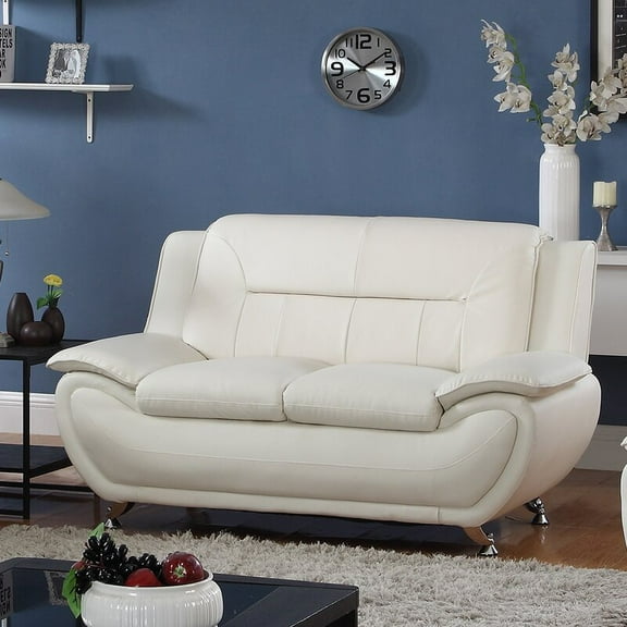 Nesmith Loveseat / Upholstery Color: White