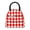 Black, variant on Lunch Tote Bag Red Checkerboard Pattern Trendy Lightweight Reusable Stylish Bento Box for Adult Black