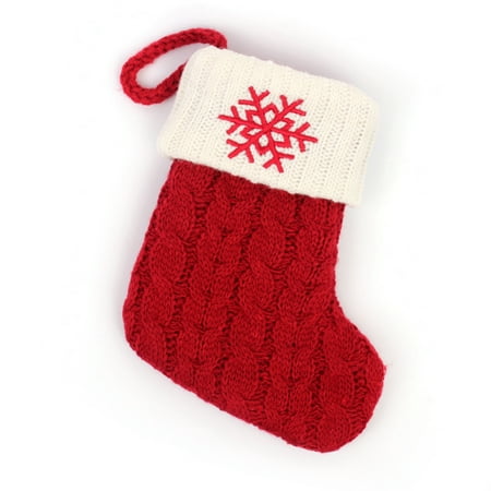 

Binpure Christmas Present Sock Lettering Initials Snowflake Knit Container
