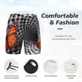 thumbnail image 3 of Sikiie Butterflies Optical Illusion Print Men's Double Layer Swimming Trunks, Adjustable Waistband and Pockets Sports Swimming Trunks, Beach Swimwear-XX-Large, 3 of 6