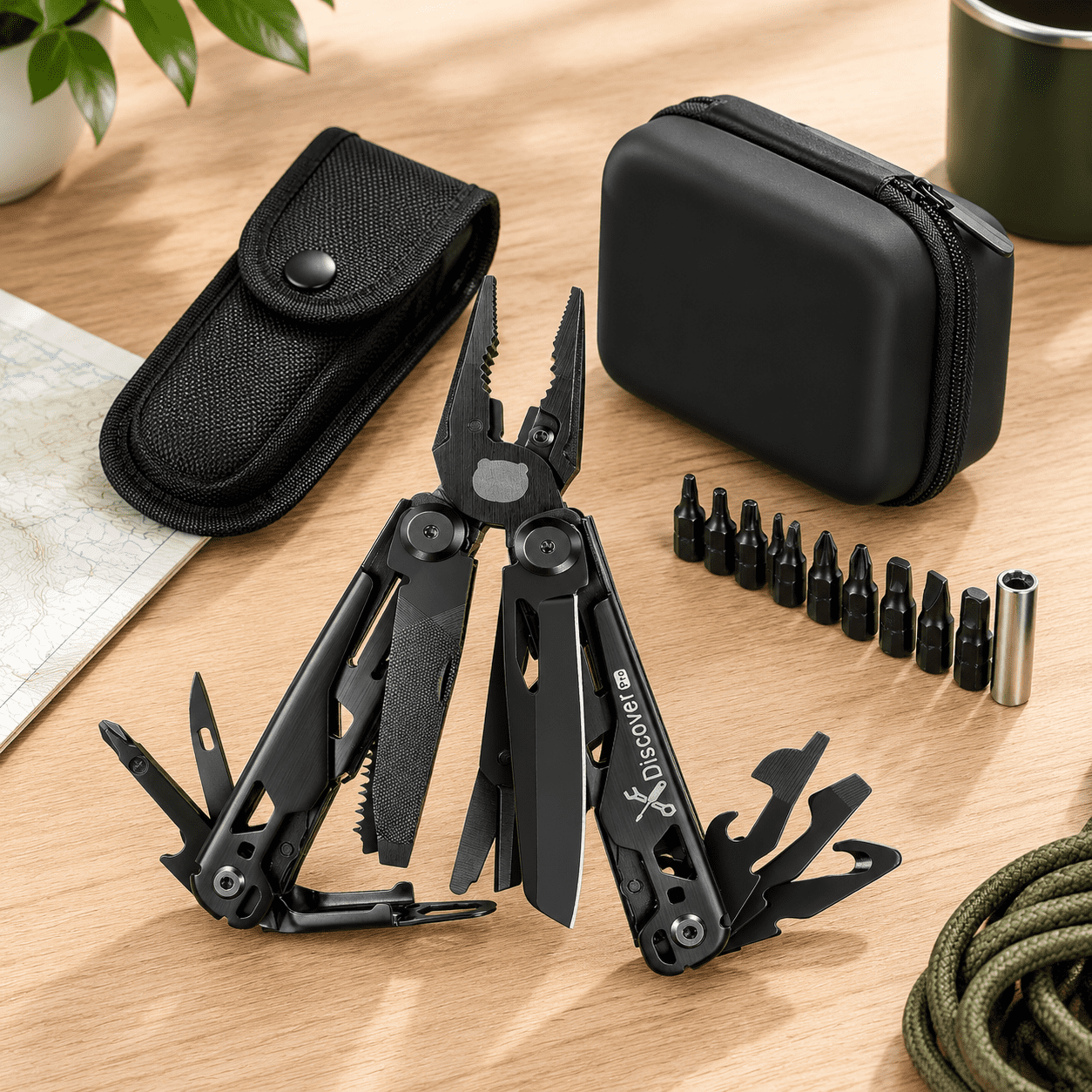 23 In 1 Multitool with Gift Box Cool Gadgets for Men Black