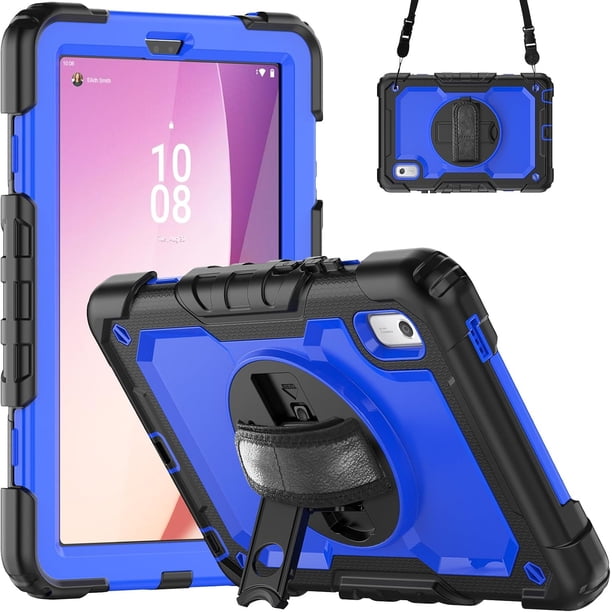 Lenovo Tab M9 Funda Protectora Resistente a Impactos de Alta Resistencia con Soporte Giratorio de 360 ° (BluePC)