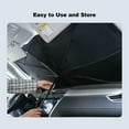 thumbnail image 3 of Labymos Upgraded Windshield Sun Shade Foldable Umbrella UV Rays Prevention Reflective Sunshade for Car Front, 3 of 8