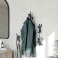 thumbnail image 3 of Decorative Wall Mounted Hooks For Hanging Coats Bags, Towels And More, Set Of 3, Black, 10 Inch L X 7.5 Inch W X 3 Inch H, 3 of 4