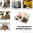 thumbnail image 7 of Tupmnbry Wildflowers Floral Throw Blanket Botanical Floral Printed Blanket Super Soft Flannel Throw Blankets Lightweight Fluffy Plush Fuzzy Bed Blankets for Bedding Sofa 60"X80", 7 of 7