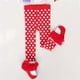 Printemps Automne Hiver Bébé Filles Bas Pantalon Rond Dot Dentelle Collants Rouge & Blanc 4-5 Ans – image 1 sur 6