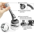 thumbnail image 2 of Pulvérisateur d'Évier de Cuisine Mobile, Rallonge de Robinet 360 Anti-Éclaboussures Rotative avec Tuyau, Buse de Pulvérisation, Raccord de Robinet, avec 3 Modes, pour Salle de Bain de Cuisine, 2 of 5