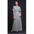 thumbnail image 5 of Bimba Rayon Tie & Dye Shibori Smocked Waist Printed Gown Maxi Side Slit LadiesÂ&nbsp;Dress-X-Large, 5 of 6