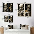 thumbnail image 4 of Designart "Sci-Fi Portrait White & Gold Cyborg Soldier III" Robot Framed Wall Art Set Of 2 - Modern Gold Framed Canvas Set For Living Room Decor, 4 of 6