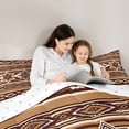 thumbnail image 4 of Homewish Vintage Aztec Striped Queen Comforter Set,Geometric Rhombus Comforter Sets Queen,Reversible,3pcs,1 Comforter and 2 Pillowcases, 4 of 7
