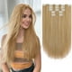 thumbnail image 1 of StrRid Extensiones de cabello con clip sintético de 18.0 in de largo, recto, extensión invisible, 5 unidades, suaves y naturales, falsos, baratos, clips en postizos para mujeres, fiesta, uso diario, 6, 1 of 5